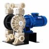 2.5 inch Electric Double Diaphragm Pump Max Capacity 162LPM